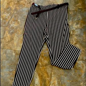 Stripped spandex dress pants